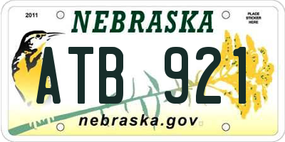 NE license plate ATB921
