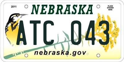 NE license plate ATC043
