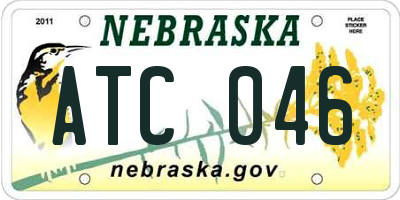 NE license plate ATC046