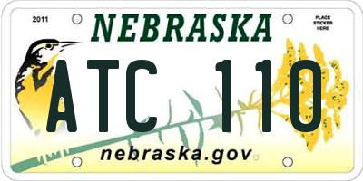 NE license plate ATC110