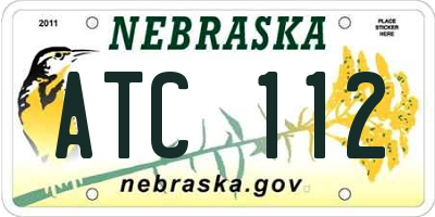 NE license plate ATC112