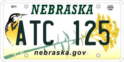 NE license plate ATC125