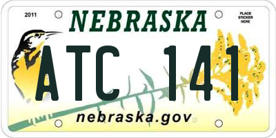 NE license plate ATC141