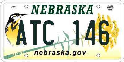 NE license plate ATC146