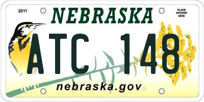 NE license plate ATC148