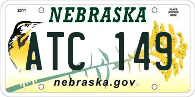 NE license plate ATC149