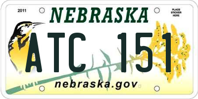 NE license plate ATC151