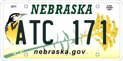 NE license plate ATC171