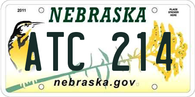 NE license plate ATC214