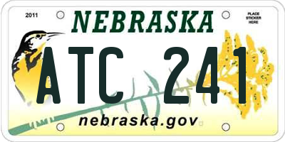NE license plate ATC241