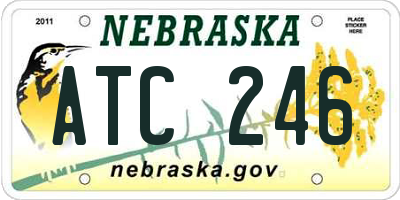 NE license plate ATC246