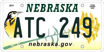 NE license plate ATC249