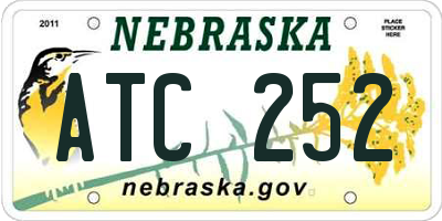NE license plate ATC252
