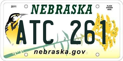 NE license plate ATC261