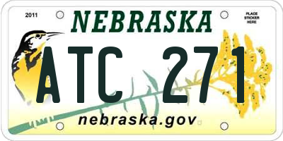NE license plate ATC271