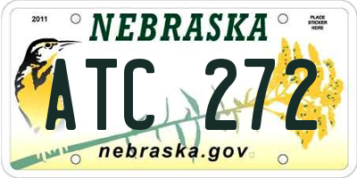 NE license plate ATC272