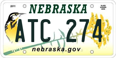 NE license plate ATC274