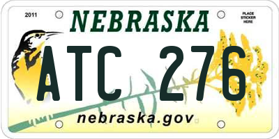 NE license plate ATC276