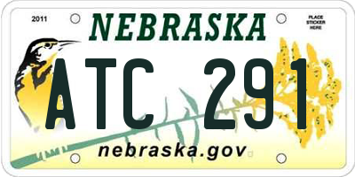 NE license plate ATC291