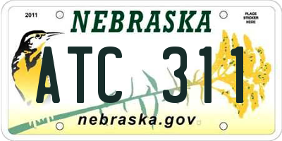 NE license plate ATC311