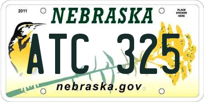 NE license plate ATC325