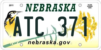 NE license plate ATC371