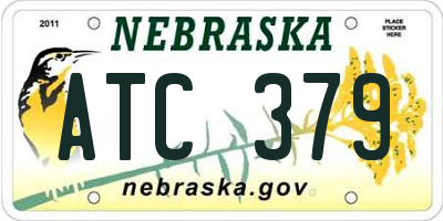 NE license plate ATC379