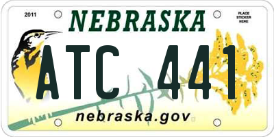 NE license plate ATC441