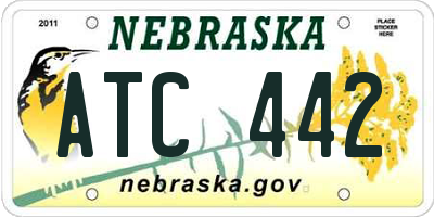 NE license plate ATC442