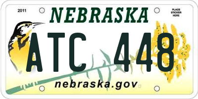 NE license plate ATC448