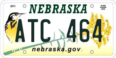 NE license plate ATC464