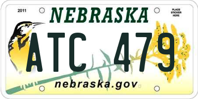 NE license plate ATC479