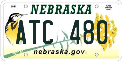 NE license plate ATC480