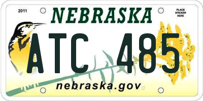 NE license plate ATC485