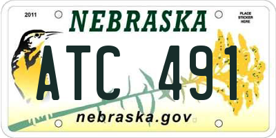 NE license plate ATC491