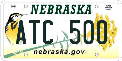 NE license plate ATC500