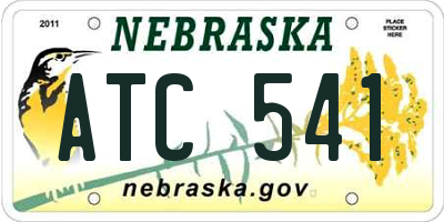 NE license plate ATC541