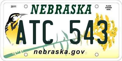 NE license plate ATC543
