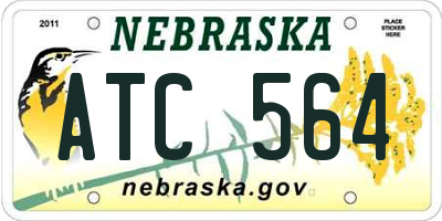 NE license plate ATC564
