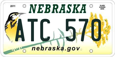 NE license plate ATC570