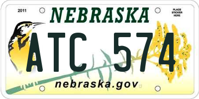 NE license plate ATC574
