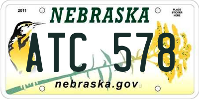 NE license plate ATC578