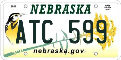 NE license plate ATC599