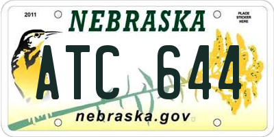 NE license plate ATC644