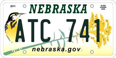 NE license plate ATC741