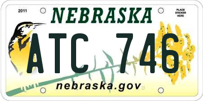 NE license plate ATC746