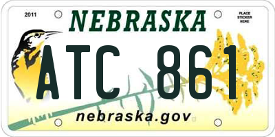 NE license plate ATC861