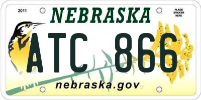 NE license plate ATC866