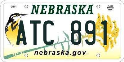 NE license plate ATC891