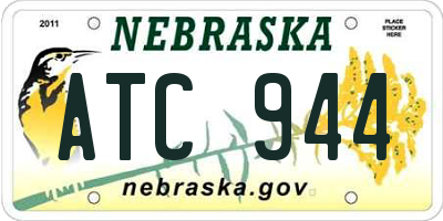 NE license plate ATC944